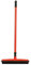 YORKING Rubber Cleaning Broom - Electrostatic Rubber Bristles Brush with Squeegee Edge, 48in Telescopic Handle Remover Rubber Carpet, Non-Scratch Sweeping Brush for Pet Hair, Dirt and Spillages, Red