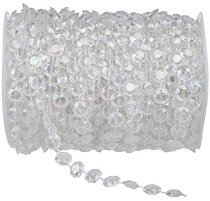 BESPORTBLE 10 Kristall-Girlande mit Acrylperlen, schillernder Diamant-Vorhang zum Aufhängen für Hochzeit, Party-Dekoration