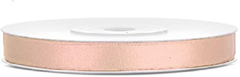 Satinband Polyester Schleifenband Seidenband Geschenkband 6/12/25/38/50/100 mm x 25 m (Größe 6mm x 25m - Farbe Hell Pfirsich)