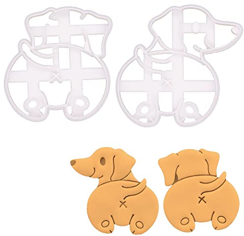 Satz von 2 Dackel Hintern Ausstechformen, 2 Teil (Dachshund)