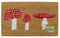 JVL Eco-Friendly Latex Backed Coir Door Mat, Toad Stool, 45 x 75 cm Approx., 02-880