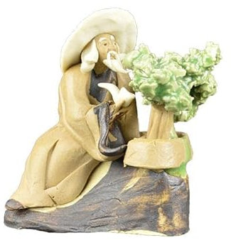 Geosism & Nature Bonsai-Begleitfigur, Holunder mit Bonsai 6x3,5x5 cm - CA-53D