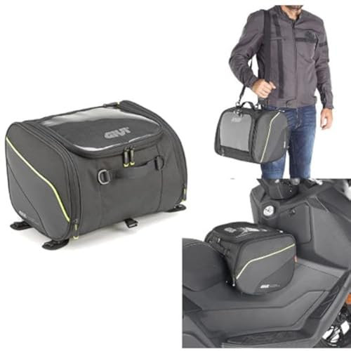 Tunnel Satteltasche kompatibel mit Aprilia Atlantic 125 mit Gurten 23 l EA136 GIVI schwarz