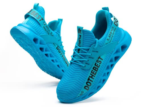 Furuian Sicherheitsschuhe Herren Damen Leicht Arbeitsschuhe Herren sportlich Atmungsaktiv Sneakers mit Stahlkappe rutschfest Fitness Turnschuhe (38.5EU,Blau)