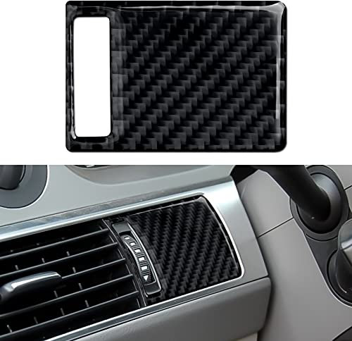 OYDDL Kohlefaser Auto Hinten Klimaanlage Auslassventil Aufkleber AC Abdeckung Rahmen Trim kompatibel mit Audi A6 4F C6 S6 2005 2006 2007 2008 2009 2010 2011 Zubehör