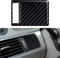 OYDDL Kohlefaser Auto Hinten Klimaanlage Auslassventil Aufkleber AC Abdeckung Rahmen Trim kompatibel mit Audi A6 4F C6 S6 2005 2006 2007 2008 2009 2010 2011 Zubehör