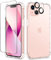 GVIEWIN Designed for iPhone 13 Case 6.1 Inch, with Tempered Glass Screen Protector + Camera Lens Protector Clear Glitter Sparkle Non-Yellowing Soft & Flexible Shockproof Women Phone Cover (Glitter)
