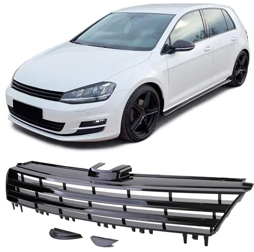 Kühlergrill ohne Emblem Schwarz Glanz passend für VW Golf 7 12-17