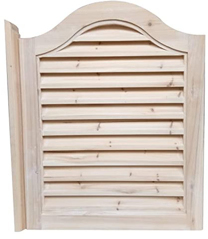 Saloon Porte Battante Portes Battantes Porte en Bois de Salon de Café, Porte Persienne Simple Non Peinte, Porte D'oscillation à la Maison de Barre de Salle de Bains, Portes Demi-taille Cowboy Écologiq