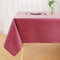 Homaxy Leinenoptik Tischdecke Weihnachten Abwaschbar Lotuseffekt Eckig 140 x 300 cm Tischtuch Leinendecke Wasserabweisend Tafeldecke Tischwäsche Fleckschutz, Weinrot