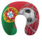 DJNGN Portugal-Flagge, Fußball, Goa-Kissen, Memory-Schaum, Reise-Nackenkissen, U-förmig, zur Unterstützung des Kopfes und Nackens