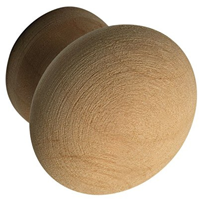ALLES IM GRIFF Möbelknopf Hemera ø 35mm - Möbelknauf aus Holz Tiefe 28mm - Knauf für Schrank, Erle roh