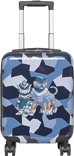 Beckmann, Kinderkoffer Tiger Race, robuster Hartschalenkoffer Handgepäck, mit 4 Doppelrollen, 22L, Blue