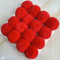SYSUII 16 Stück Kunstfell Pompon Fellbommel für Mützen 8CM Pompon Kunstfell Kaninchenfell Fellbommel Kunstfell Pompon Pom Pom Ball Plüschbälle Bommeln für DIY Handwerk Mützen Anhänger Dekoration-Rot