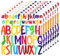 416 Piezas Pegatinas de Letras, 8 Hojas 2,5cm 5cm Vinilo Adhesivos Alfabeto Impermeables Calcomanías de Letras para Álbum de Recortes Buzón Póster Manualidades (Colorido)