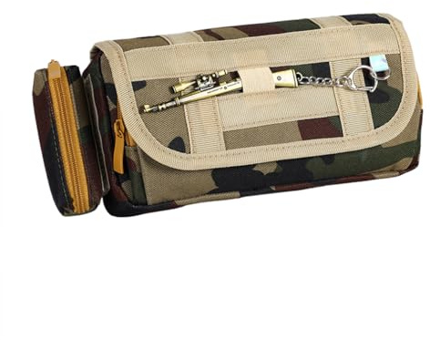 SJTJSPX Federmäppchen Große Kapazität Mäppchen mit Fächer Camouflage Federtasche Kinder Federmappe Mädchen Junge Teenager Pencil Case Schlamppermäppchen Multifunktional Stiftetasche für Schule Büro