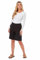 kraftd Shorts for Women UK - Ladies Knee Length Stretch Summer Shorts with Pockets Lightweight Casual Outdoor Walking Hiking Holiday (Black, 14)