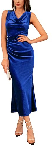 GRACE KARIN Robe de bal élégante en velours sans manches pour femme, robes de soirée pour invités de mariage