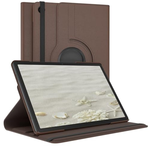 EAZY CASE - Tablet Hülle für Samsung Galaxy Tab A9 Plus Schutzhülle 11 Zoll Smart Cover Tablet Case Rotationcase zum Aufstellen klappbar 360° drehbar mit Standfunktion Tasche Kunstleder in Braun