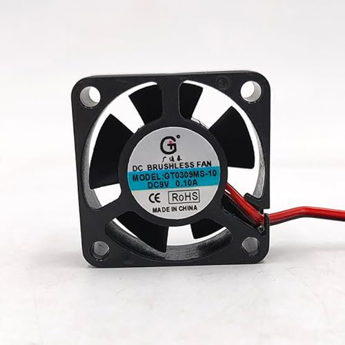 DEMICRATE Car LED headlight display 3cm silent cooling fan 3010 9V 0.10A GT0309MS-10