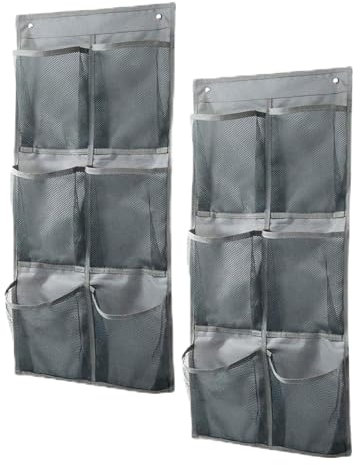 2 piezas Zapatero de puerta,6 bolsillos,Almacenamiento de zapatos colgante,Organizador de Zapatos para Puerta,Zapatero Colgante,Zapatero colgante puerta,adecuado para dormitorio,sala de estar,baño