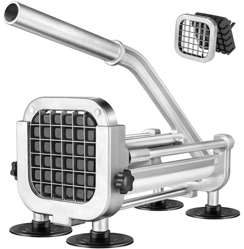 French Fry Cutter, Ruooson Professional Potato Cutter Slicer with 1/2 In Stainless Steel Blades, Great for Whole Potatoes Carrots Cucumbers.