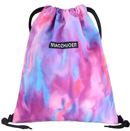 Catime Zaino Sportivo con Coulisse, Borsa da Palestra Impermeabile con Tasca con Cerniera, Grande Capacità, Borsa da Ginnastica per Palestra, Scuola, Viaggio, Uomo, Donna e Bambini (A)