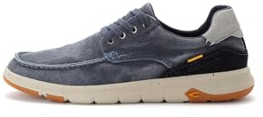 camel active Herren Sneaker aus Canvas mit Lederapplikationen Dunkelbau, menswear-44