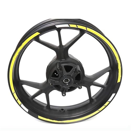 QIBBEI Fahrzeugdekoraufkleber Reflektierender Aufkleber Für Motorradfelgen Vorn Und Hinten, Reifenaufkleber-Set Für Kawasaki 1400GTR 1400 GTR 1400(Style 5)