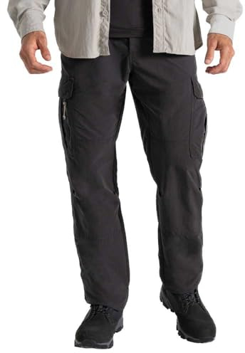 Craghoppers Mens III NosiLife Cargo Trousers (30L) (Black Pepper)