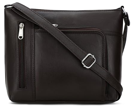 Hudson & James Designer Genuine Leather Women Ladies Travel Satchel Everyday Crossover Cross body Work Mobile Shoulder Handbag Bag