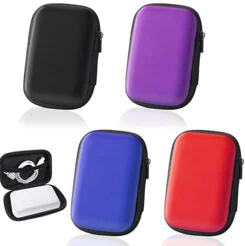 4 Stück Spielkarten Box, Spielkarten Etui, Kartenbox Spielkarten, Tasche Spielkarten, Spielkarten Etui, Feuchtigkeits- & Staubschutz, Aufbewahrungstasche für Kopfhörer, Ladegerät und Datenkabel