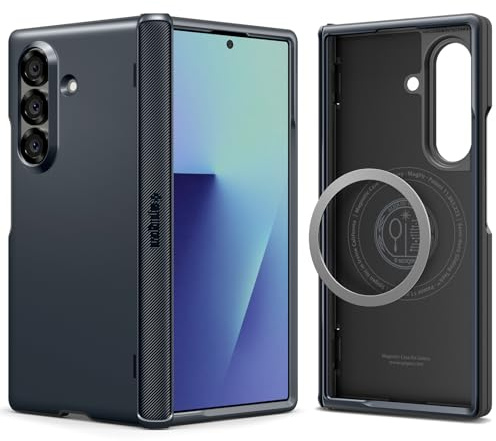 Spigen Slim Armor Pro MagFit für Samsung Galaxy Z Fold7 -Metal Slate | Kompatibel mit MagSafe, SecuLink Scharnierdesign, Semi-Auto Sliding Tech, Scharnierschutz, Präzise Aussparungen