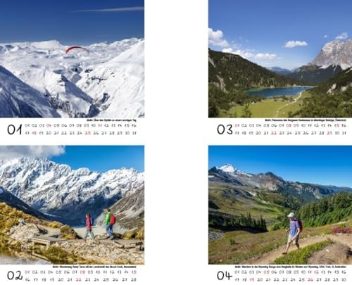 Wanderzauber Tischkalender 10cm x 10cm für 2026 Berge und wandern - Seelenzauber