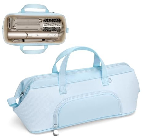 Lotour Hair Tools Travel Case Bag for Shark HD430 Flex Style/Dyson Hair Dryer/Dyson Airwrap, Portable Travel Storage Organizer for Hair Attachments (Blue)