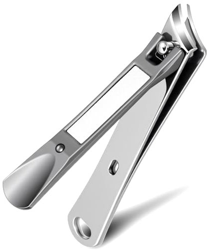 KFHENSOMR Nail Clippers Ingrown Toenail Clippers Slanted Curved Blade Ingrown Toenail Clipper for Seniors Thick Toenails Stainless Steel Angled Toe Nail Fingernail Cutter Trimmer for Seniors Men Women