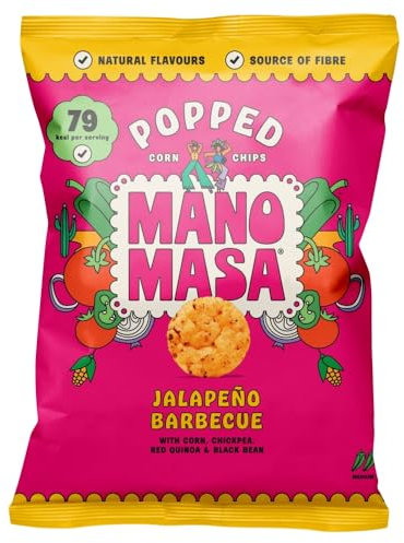Manomasa Jalapeno & BBQ Popped Corn Chips, 80g