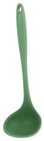Cabilock Silicone Soup Spoon Large Serving Ladle for Home Kitchen Heat Resistant and Non Stick Stylish Design for Effortless Serving of Soups and Sauces Dishwasher Safe Random Color