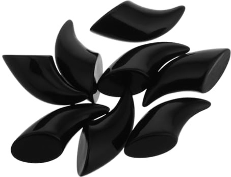 UKCOCO 8 Stück Teiliges Cosplay Tierkrallen Nägel Handgefertigte Abnehmbare Fursuit Krallen Zubehör für DIY Tierkostüm Pfoten Schwarze Fake Krallen für Karneval und Fasching