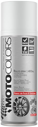 MotoColors Autolack Spray 400ml – Sprühlack für Karosserie, Felgen & Anbauteile | Hochdeckender Farbspray, schnelltrocknend, wetterfest - Weiss Matt