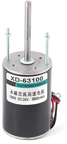 Yctze 150 W Hochgeschwindigkeits-Bürsten-Gleichstrommotor für Heimwerker-Generator – 24 V, 5500 U/min, Rechts-/Linkslauf, Ideal für Rasenmäher, Elektrische Bohrmaschinen und Mehr (24V5500 U/min)