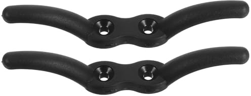 DIYEAH 2 Stück Nylon Flaggenmast Haken Schwarz Wetterfest Robuste Seilbefestigung Boot Segel Outdoor Fenster Jalousien Schnurwickler Einfach Montage Vielseitig Sicher