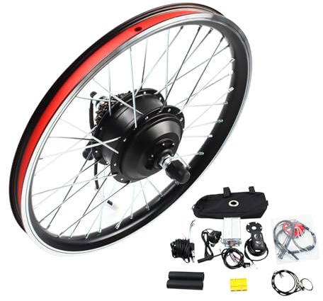 BTGSHYNM 20 Zoll E-Bike Umbausatz, 36V Hinterrad Bürstenloser Nabenmotor mit LED Display, 5 Magnetpunkte Sensor, 3 Gang Getriebe, Elektrofahrräder Conversion Kit für V-Bremse und Scheibenbremse