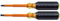 Klein Tools 33532-INS - Juego de 2 destornilladores eléctricos aislados, fabricados en Estados Unidos, Phillips de 4 pulgadas y juego de gabinete, fabricado en Estados Unidos