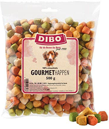 Gourmet-Happen, 500g-Beutel, Backwaren als gesunde, natürliche Ernährung für Hunde von DIBO, Hundefutter, Barf, B.A.R.F., Leckerli, Hundekekse
