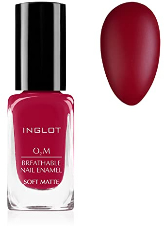 Inglot O2M Soft Matte Breathable Nail Polish, Covers Perfectly and Has a Soft Matte Finish, Vibrant Colours, Long Lasting Colours, Vegan, Halal, 12ml: 536