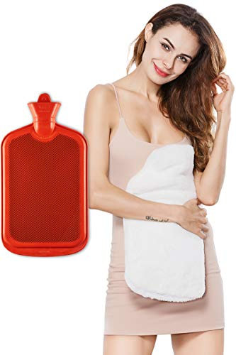 Peterpan Rubber Hot Water Bottle with Cover, Size: XXX-Large, Hot Water Bag for Pain Relief, BPA & Phthalates Free, 3 litres Capacity, White