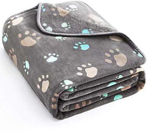 Allisandro® Super Softe Warme und Weiche Decke für Haustier Hundedecke Katzendecke Fleece-Decke/Tier Schlafdeck Überwurf für Hundebett Sofa und Couch- Gr. 80X60cm , Grey