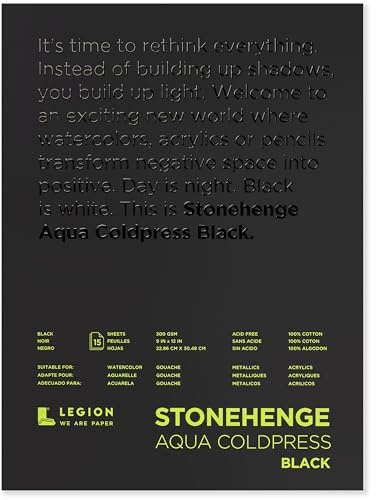 Stonehenge Aqua 9X12 140#, Black 140lb, One Size
