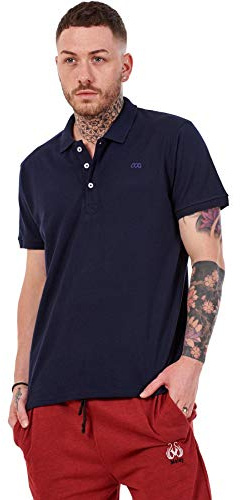 Apparel Mens Plain Solid Polo Cotton T-Shirts Regular fit Casual Formal Shirt Top M-XXL Navy